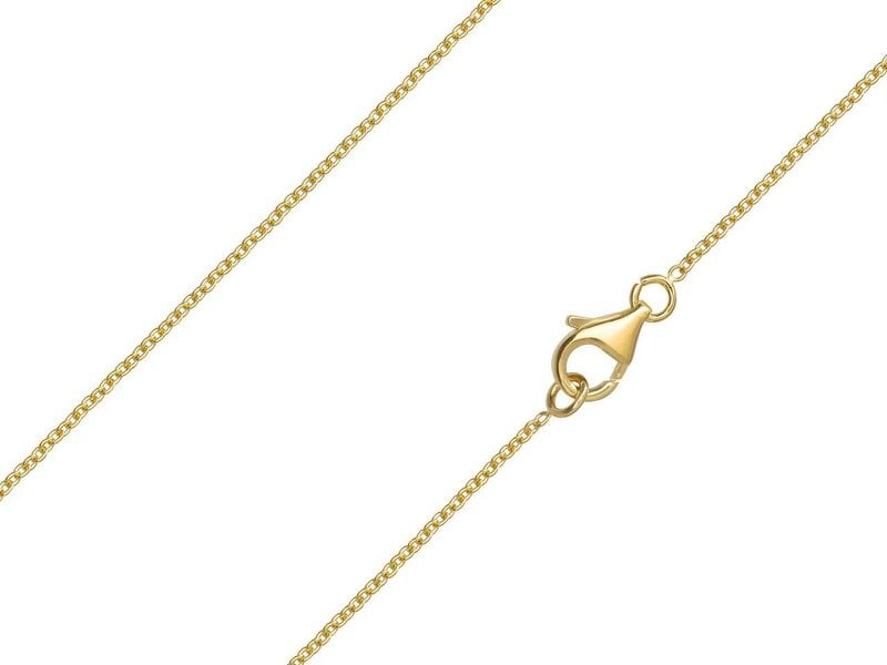 Cooksongold 18ct Yellow Gold Necklace Chain Round Trace 16in-18in Hallmarked Italian Made