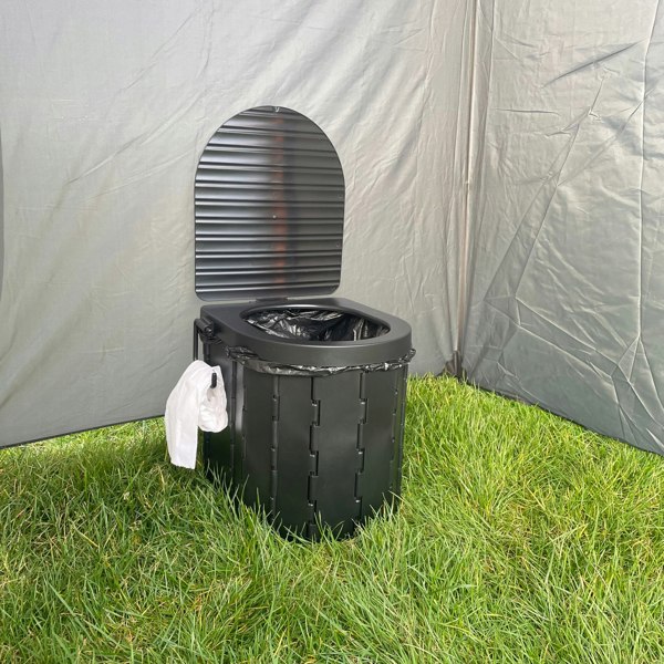 Folding toilet - Fully Collapsible Design with Storage Bag Included