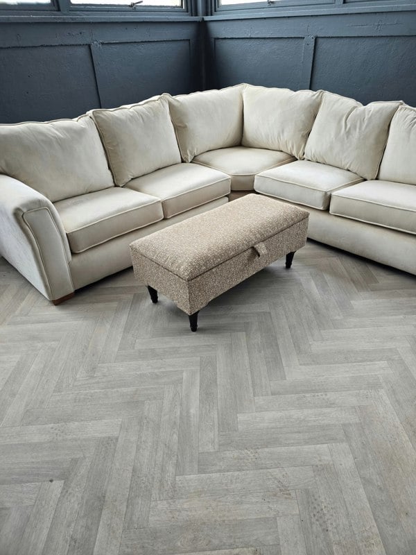 ISTOOLS Animal Print Cream Storage Ottoman Bench – Coffee Table, Pouffe Seat & Hidden Storage