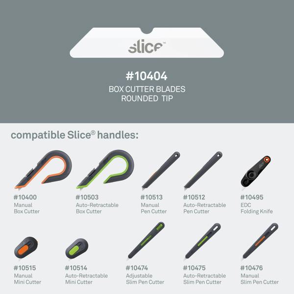 Slice Box Cutter Blades (Rounded Tip) Compatible Slice Handles - DaltonSafety