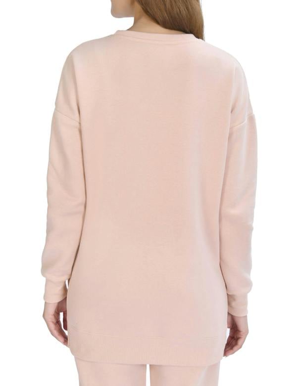 Smart Living Ladies Longline Crewneck Sweatshirt - Blush