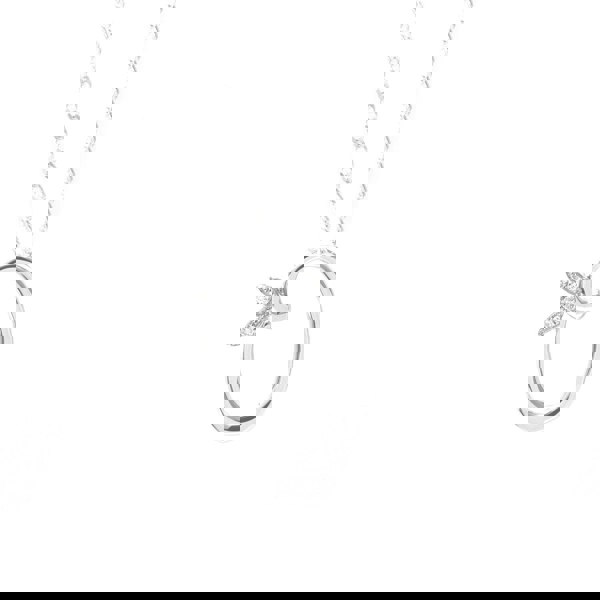 Say It With Winged Diamond Initial Necklace - Sterling Silver