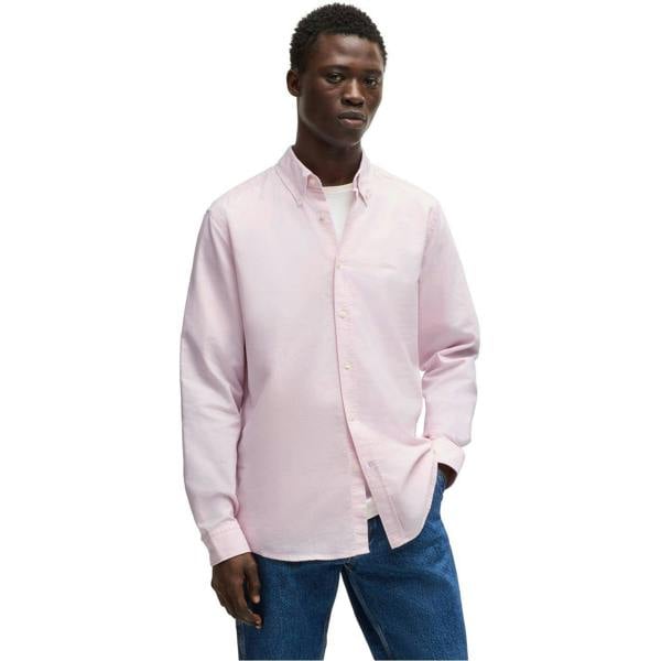 Boss Mens Rickert Oxford Shirt - Pink - 
