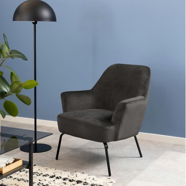 Furniture To Go Melissa Lounge Chair in Dark Grey