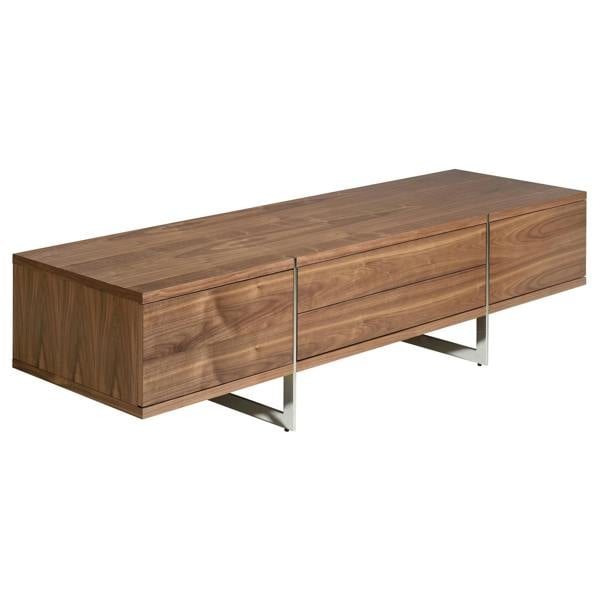 Angel Cerdá TV Stand Walnut and Chromed Steel 3045