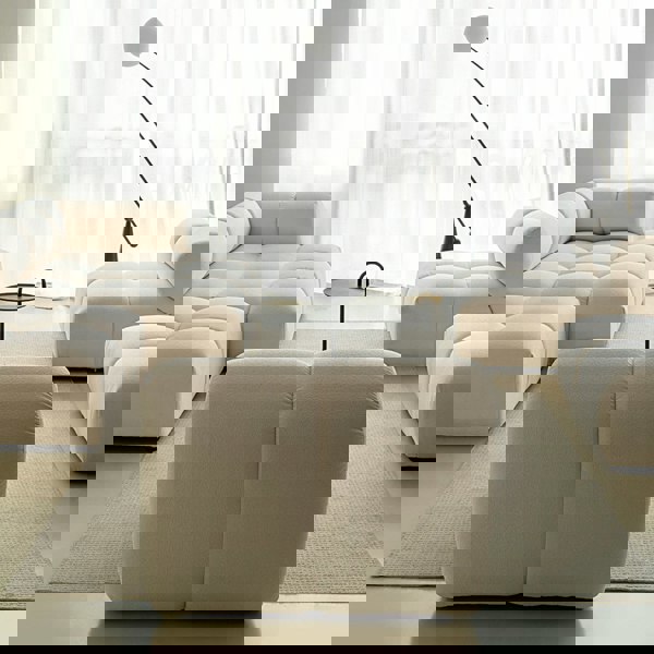 Lysander Velvet Module Three Seater, Four Seater, Five Seater Sofa, Corner Sofa, White-Weilai Concept-Weilai Concept