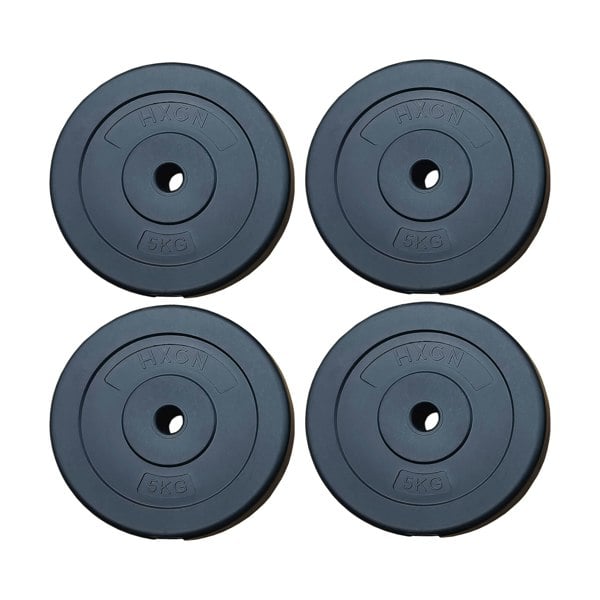 HXGN 4 x 5kg Standard 1" Weight Plates