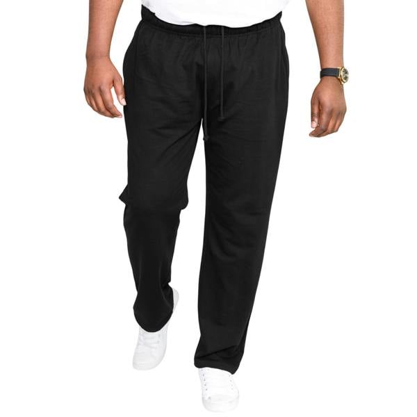 Duke Mens D555 Rory Fleece Lightweight Kingsize Jogging Bottoms - Black - 