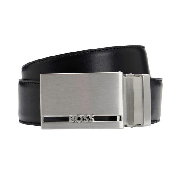 Boss Mens Galliz Leather Belt - Black - 