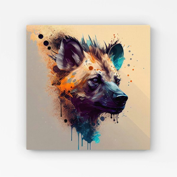 Warren Reed Hyena Face Splashart Light Background Canvas