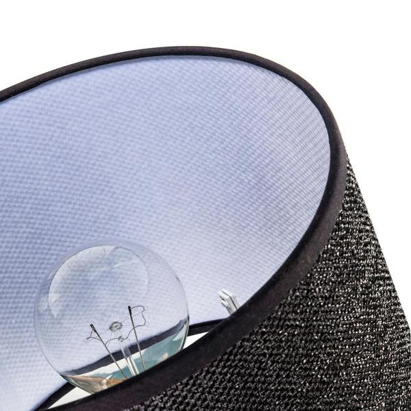 Modern and Designer Mini Diamond Black Glitter Fabric Lamp Shade Image 5
