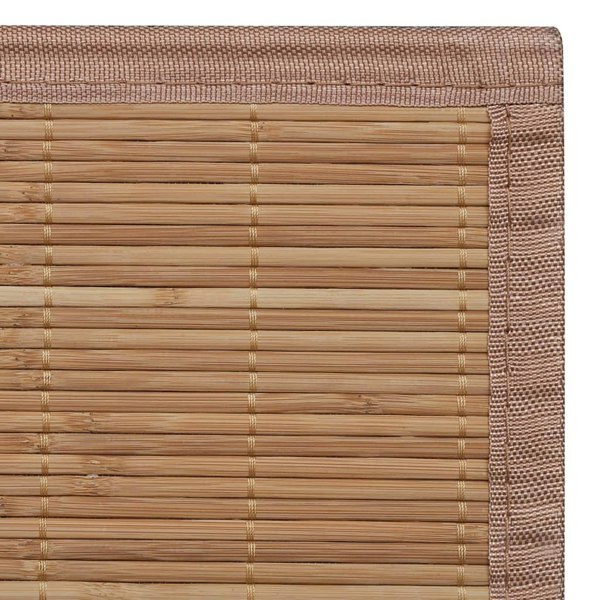 Berkfield Rectangular Brown Bamboo Rug 80 x 300 cm