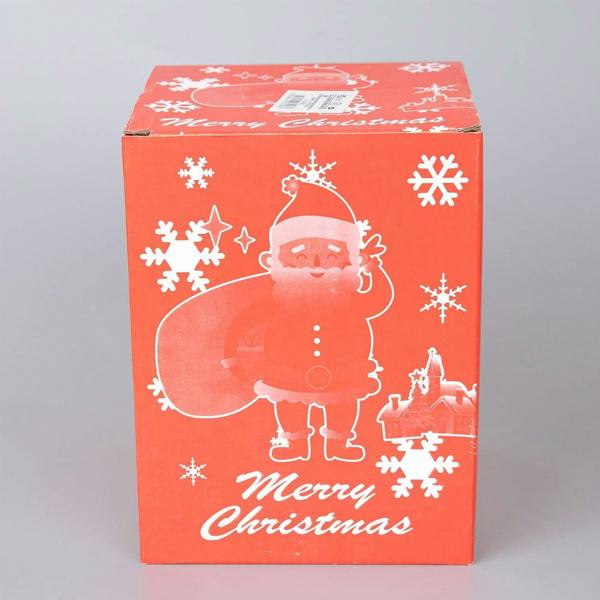 15cm Musical Christmas Snow Globe with Santa Tree Scene and Resin Base Festive Decoration image 2