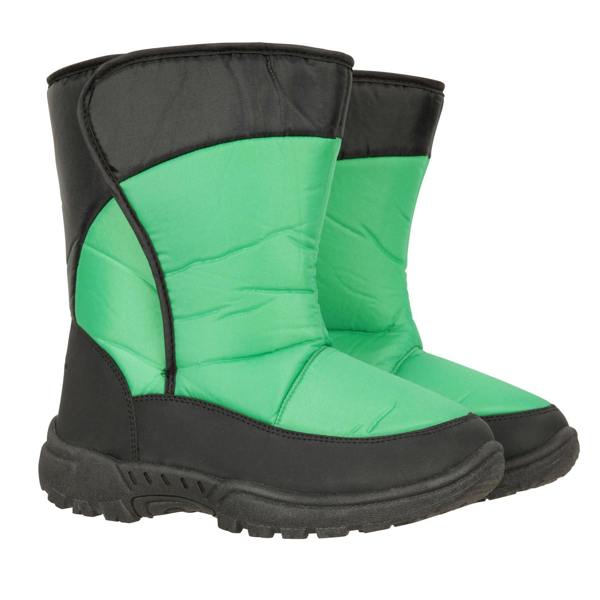 Mountain Warehouse Childrens/Kids Caribou Adaptive Striped Snow Boots - Green