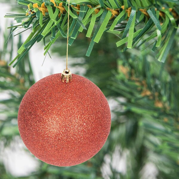 Shatchi 100mm Shatterproof Dark Red Christmas Baubles, Pack of 3 or 6 for Festive Displays