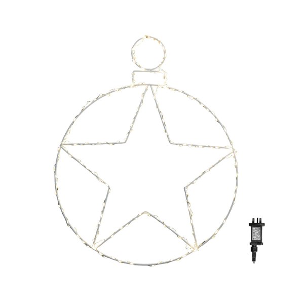 Samuel Alexander 48cm Light up Hanging Christmas Star Bauble with 236 Warm White LEDs