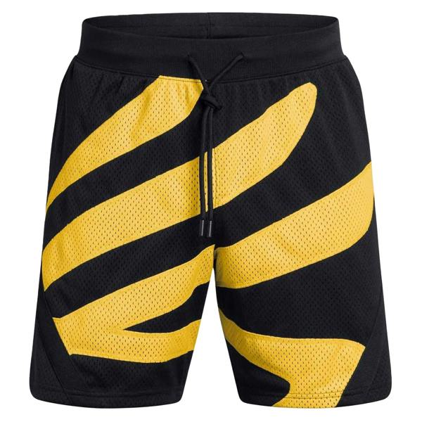 Under Armour Mens Curry Basketball Shorts - Black/Yellow - 