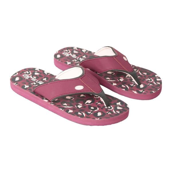 Animal Womens/Ladies Swish Leopard Print Recycled Flip Flops - Burgundy - 