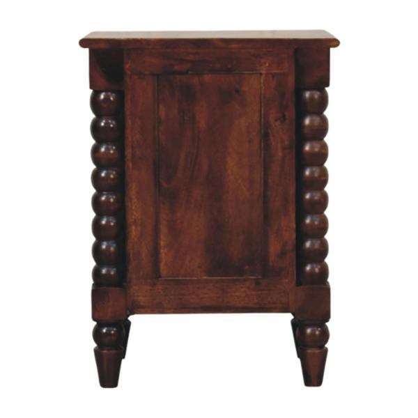 Artisan Furniture Solid Wood Spindle Winewood Nightstand