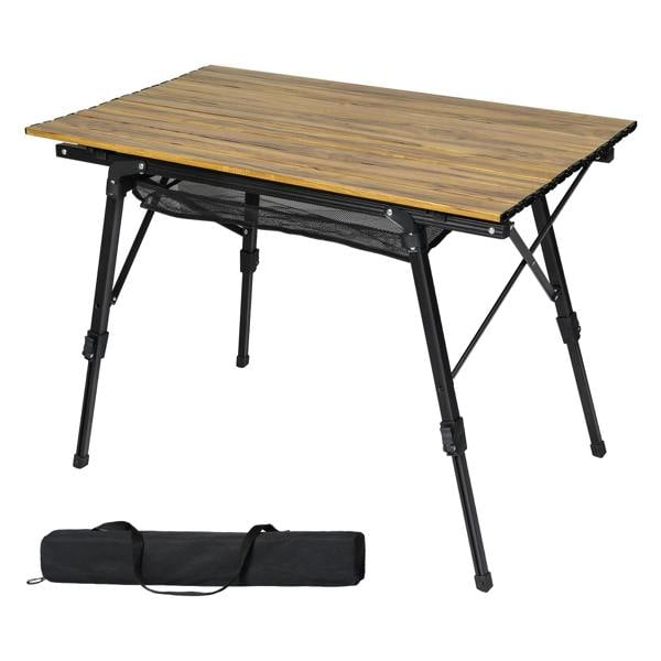 Levede Adjustable Folding Camping Table Aluminium Portable Picnic Desk 90x52cm