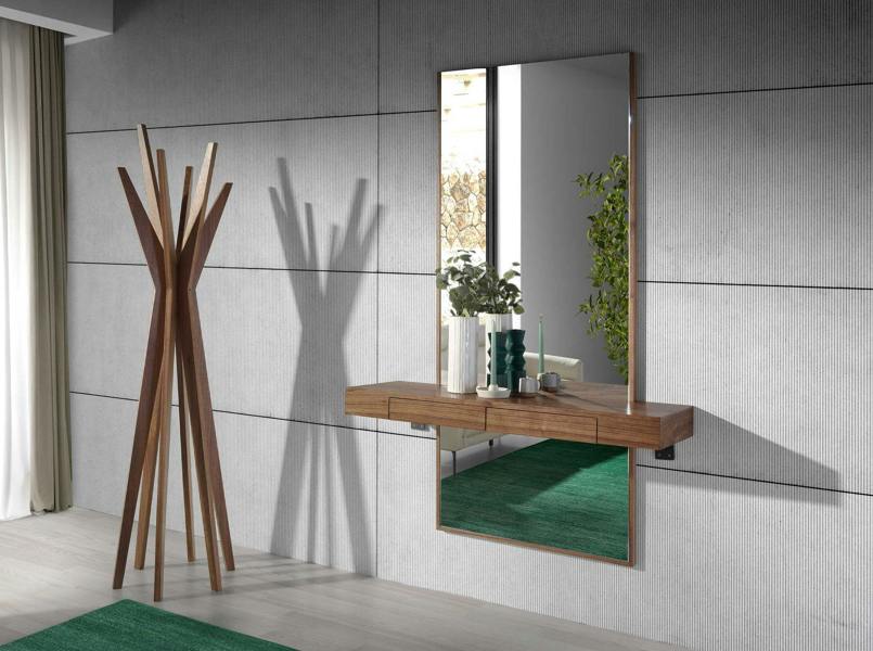 Angel Cerdá Rectangular walnut wall mirror 3235