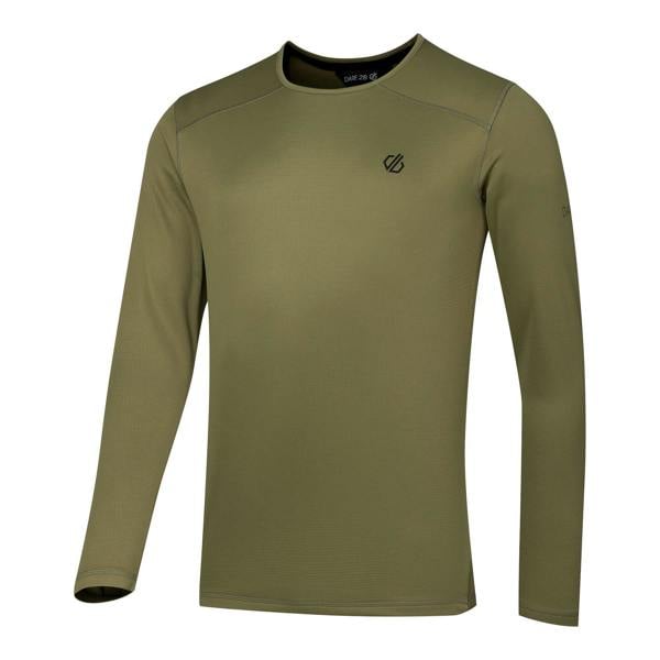Dare 2B Mens Ventura Grid Crew Neck Fleece Top - Martini Olive - 