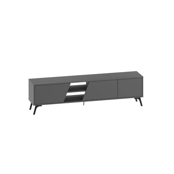 Decortie Fiona Modern TV Unit Multimedia Cabinet with Storage Doors 75" Oak White 180cm