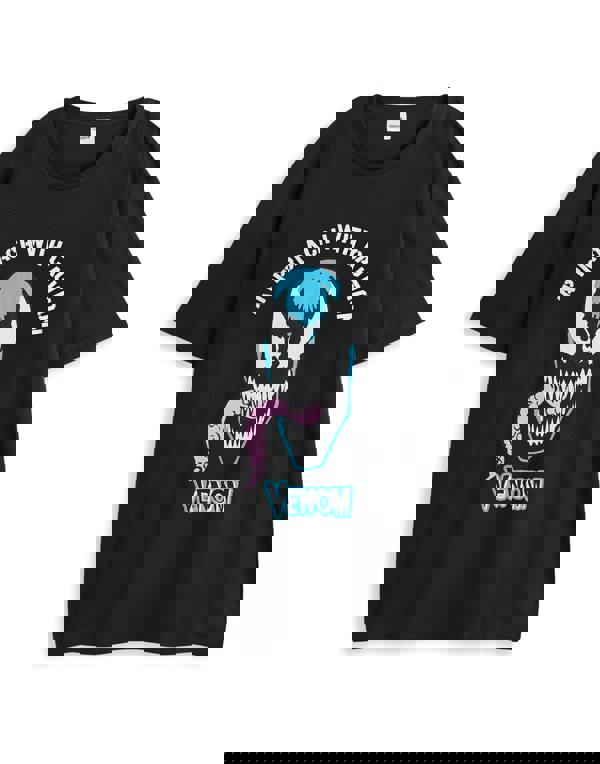 Marvel Mens Black Venom Short Sleeve Long Leg Pyjama Set