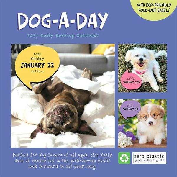 Dog A Day Desk Calendar 2027, Desk Calendars, Day To View, Dogs, Gift