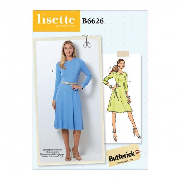 Butterick Sewing Pattern 6626, Dresses for Women, A5 (6-8-10-12-14) - Easy