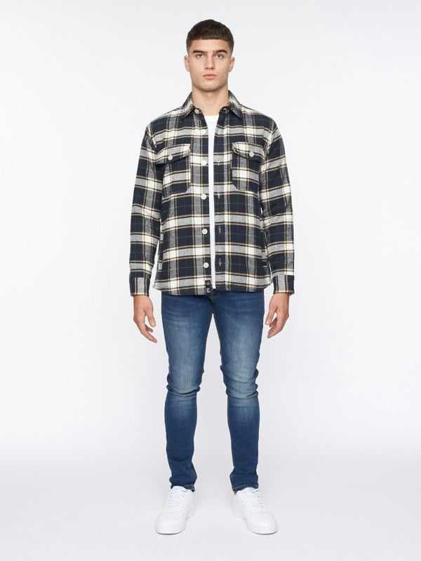 Duck and Cover Francore Overshirt Navy Check