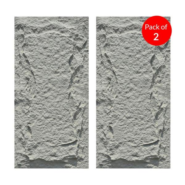 ENER-J Gray Slate Rock Hard PU Wall Panel,  Size:1200 x 600 x 60 mm (Pack of 2)
