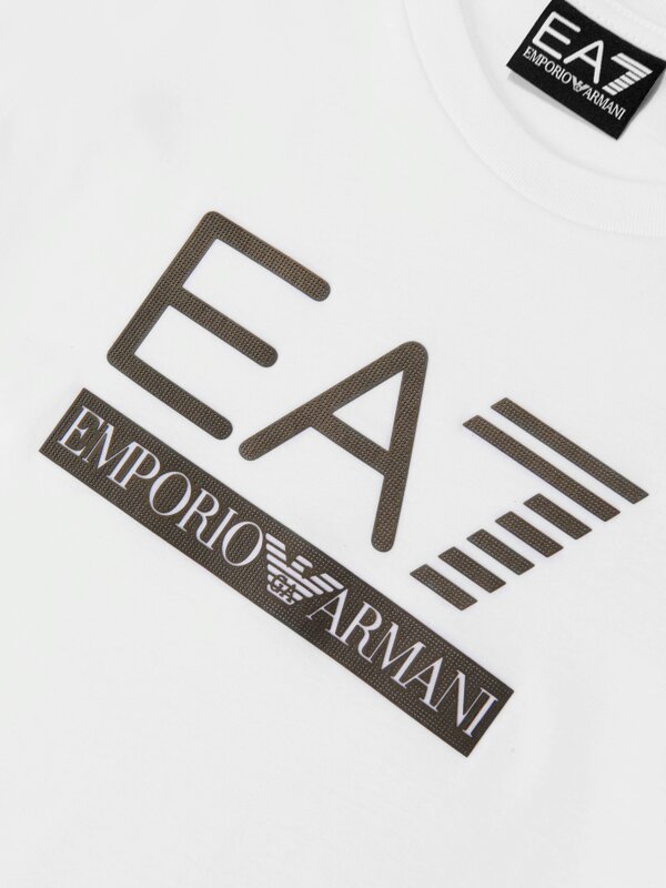 EA7 Emporio Armani Boys Train Visibility T-Shirt in White