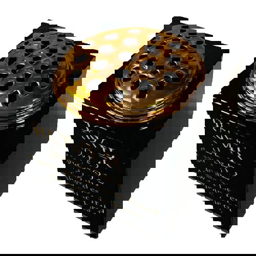 Memorials Direct Granite Memorial Vase for Pet- Dog -Rectangle Shape – 6x6x4" - with Gold Metal Flower Insert