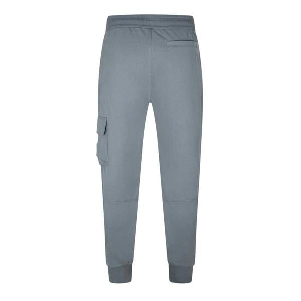 Calvin Klein Mens Patch Tracksuit Bottoms - Overcast Grey - 