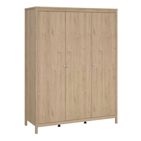 Wyld Haus Gossmere Hickory Oak Effect Wardrobe 3 Doors
