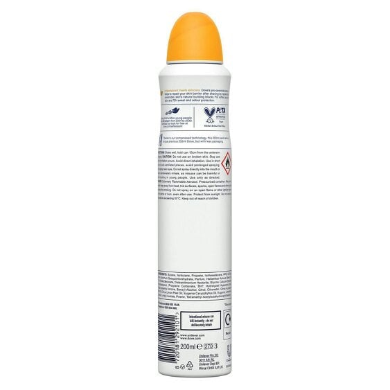 Dove Advanced Care Antiperspirant Deodorant Fruit & Lemongrass Scent 200ml, 18pk