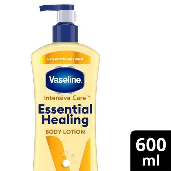 Vaseline Intensive Care Essential Healing Body Lotion, 600ml for Dry Skin Care
