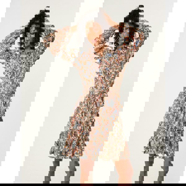 Blue Vanilla Belted Mini Shirt Dress