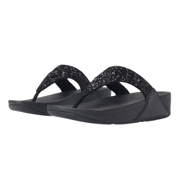 Fit Flop Women's Shimmer Foil Sandals - Black