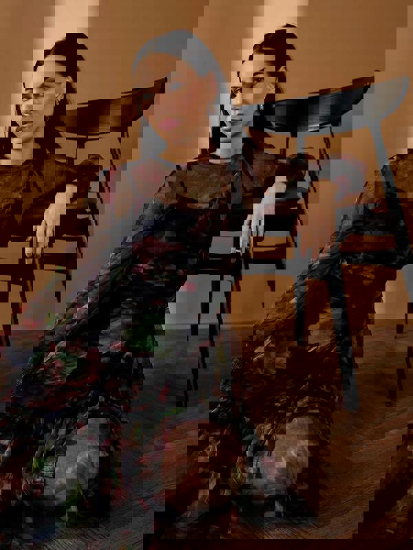 GWD Bettina Floral Mesh Midi Dress