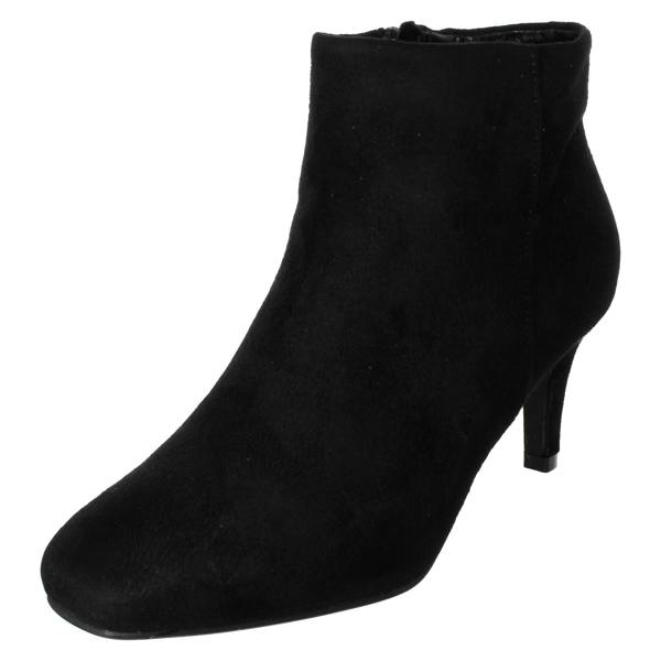 Ladies Collection High Heel Ankle Boots with Zip Fastening F51236