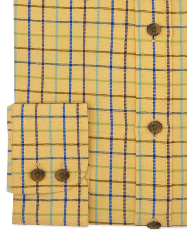 Mustard Tattersall Check Warm Handle Shirt