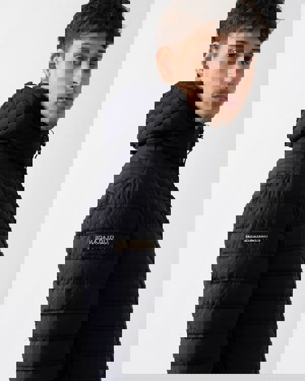 Napapijri A-Lapaz Mens Hooded Puffer Jacket - Black 041