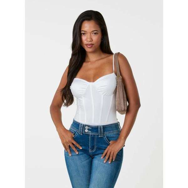 Pink Vanilla Bustier Bra Cup Bodysuit
