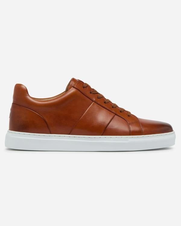 Oliver Sweeney Kendal Leather Mens Trainers - Tan | CHO | Designer Mens Trainers