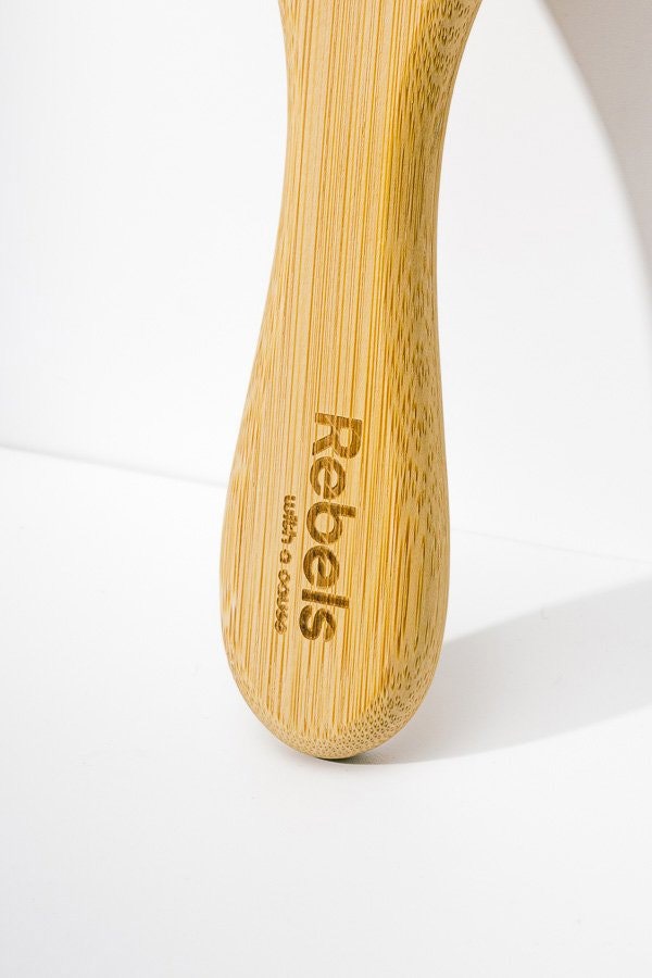 Bamboo Paddle Hairbrush Handle