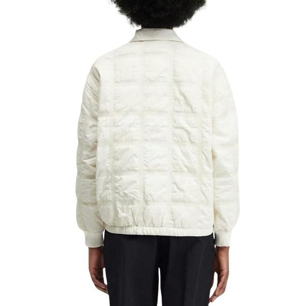 Fred Perry Snap Button Quilted Cream Bomber Jacket 6