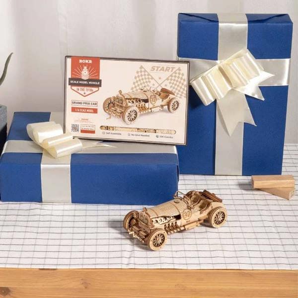 Dyzi 220 Piece Grand Prix Car 3D Wooden Puzzle Model