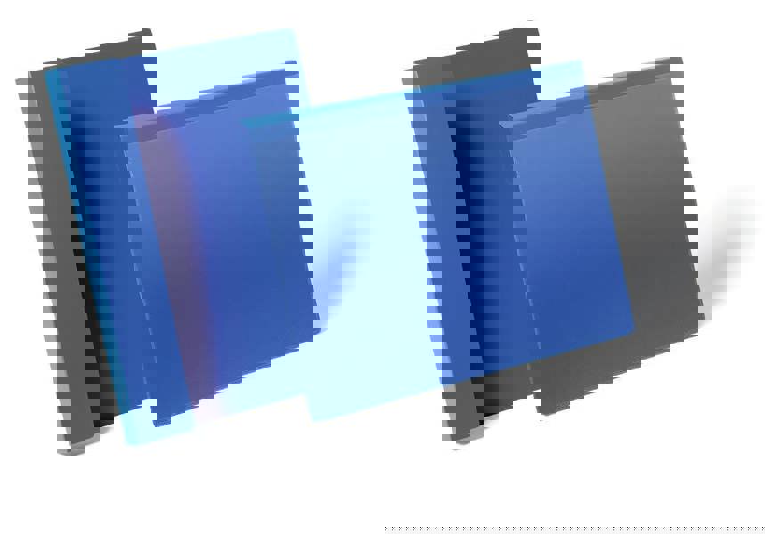 Durable Hanging Ticket Holder Label Pocket Document Pouch | 50 Pack | A4 Blue